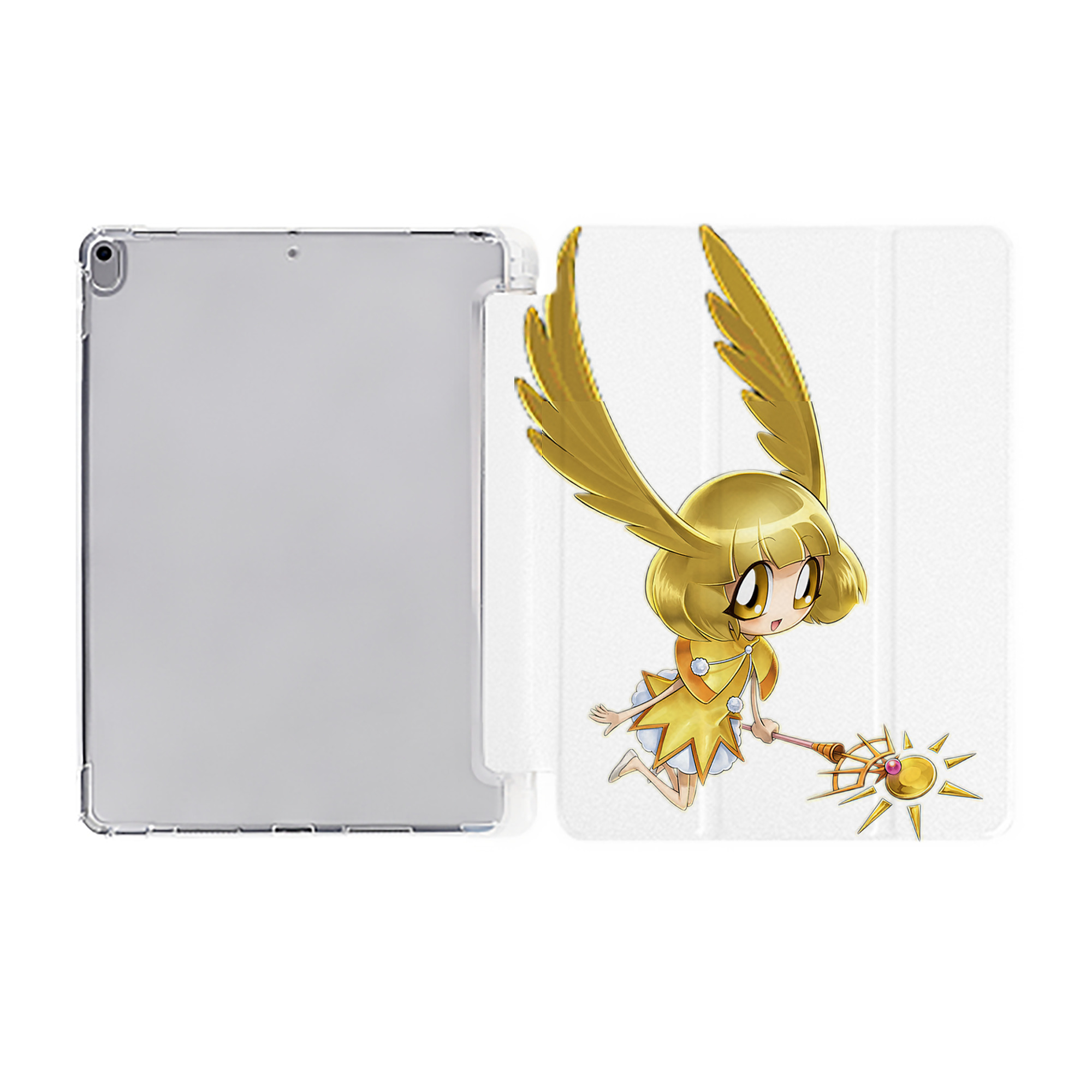 （画像用） 遊☆戯☆王 Yu-Gi-Oh! IPad ケース ペン収納付き 三つ折りスタンド PUレザー×シリコン 対応機種9.5/10.5/10.9インチ
